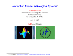 Information Transfer in Biological Systems