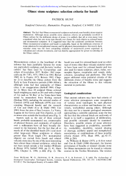 Olmec stone sculpture: selection criteria for basalt