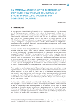 an empirical analysis of the economics of copyright