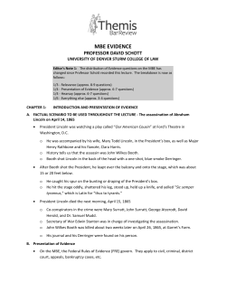 MBE EVIDENCE
