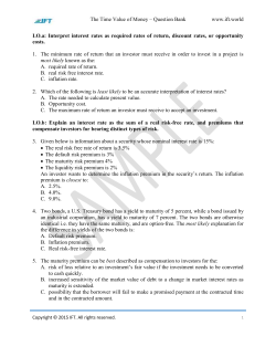 The Time Value of Money &ndash; Question Bank www.ift.world LO.a