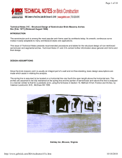 Tech Note 31C Structural Design Of Semicircular Brick Arches