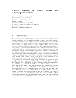 1 Phase behavior of rod-like viruses and virus/sphere mixtures 1.1