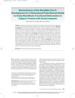 Biomechanics of the Mandible: Part II. Development of a 3