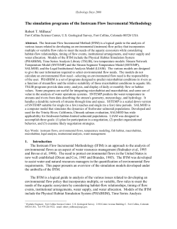 The simulation programs of the Instream Flow