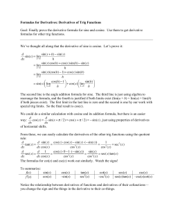 58 Trig Derivatives