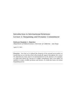 Bargaining and Dynamic Commitment