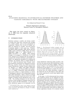 ANALYZING SEASONAL TO INTERANNUAL EXTREME WEATHER
