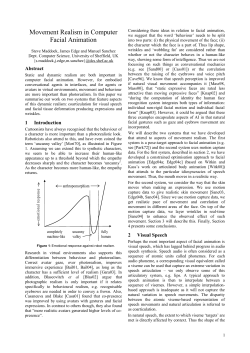 Movement Realism in Computer Facial Animation