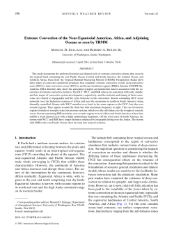 Extreme Convection of the Near-Equatorial Americas, Africa, and