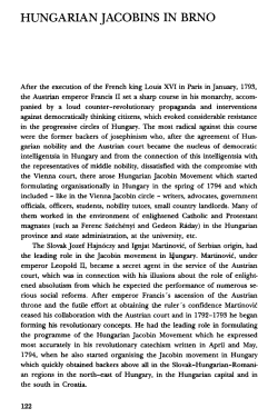 HUNGARIAN JACOBINS IN BRNO