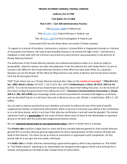 PRIVATE ATTORNEY GENERAL FEDERAL VERSION Judiciary Act