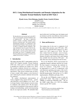 DCU: Using Distributional Semantics and Domain Adaptation for the