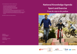 National Knowledge Agenda Sport and Exercise