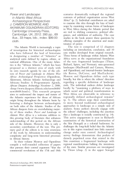 Power and Landscape in Atlantic West Africa