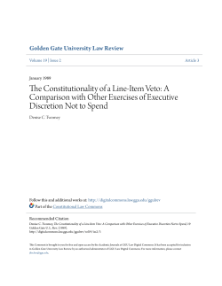 The Constitutionality of a Line-Item Veto