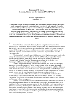 Empire at All Costs: London, Vienna and the Causes