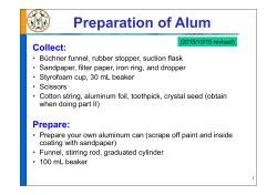 Preparation of Alum