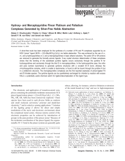 Hydroxy- and Mercaptopyridine Pincer Platinum