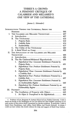 three`s a crowd: a feminist critique of one view of the cathedral