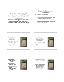 Chapter 12: Economics of Information