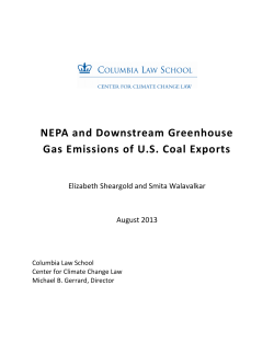 NEPA and Downstream Greenhouse Gas Emissions of U.S. Coal