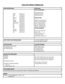 chiller sizing formulas - Temperature Corporation