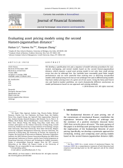 Evaluating asset pricing models using the second Hansen