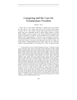 Caregiving and the Case for Testamentary Freedom