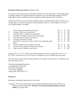 Rosenberg Self-Esteem Scale