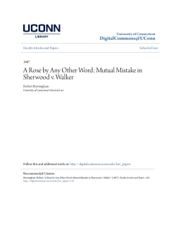 A Rose by Any Other Word: Mutual Mistake in Sherwood v. Walker