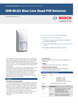 ISM‑BLQ1 Blue Line Quad PIR Detector