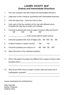 LASSEN COUNTY MAP Ordinal and Intermediate Directions