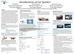Aerodynamics of Car Spoilers - Personal.psu.edu