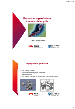 Mycoplasma genitalium: the new chlamydia