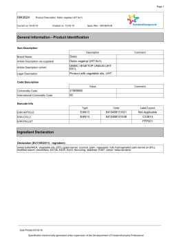 Technical data sheet