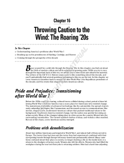 Throwing Caution to the Wind: The Roaring `20s