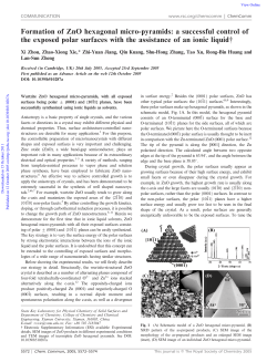 Formation of ZnO hexagonal micro-pyramids: a successful control of