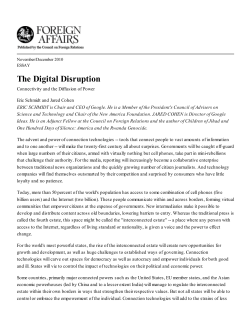 The Digital Disruption