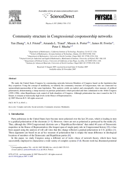 Community structure in Congressional cosponsorship networks