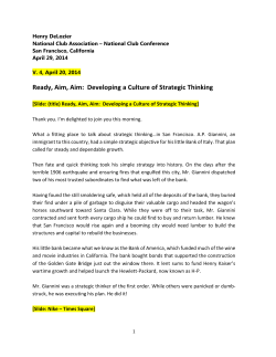 Ready, Aim, Aim: Developing a Culture of Strategic Thinking