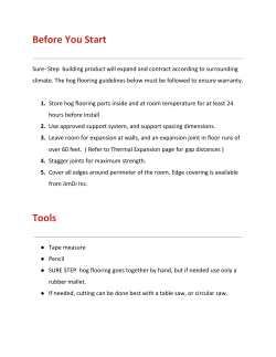 Sure-Step Hog Flooring Installation Instructions