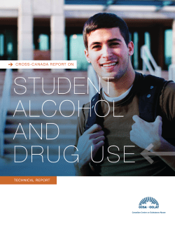 Cross-Canada Report on Student Alcohol and Drug Use (Technical