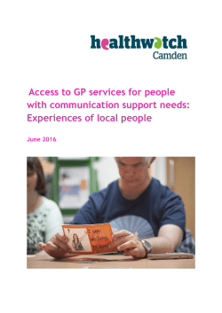 Access to GP services for people with communication support needs