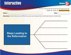 Steps Leading to the Reformation