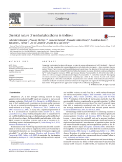 Chemical nature of residual phosphorus in Andisols