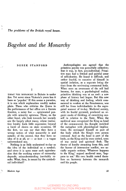 Bagehot and the Monarchy