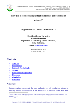 How did a science camp affect children`s conceptions of science?1