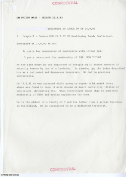 HM PRISON MAZE - ESCAPE 25.9.83 PRISONERS AT LARGE PM