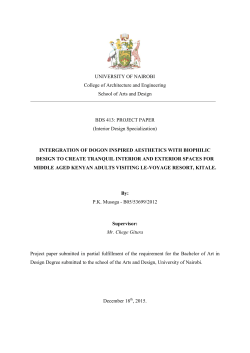 intergration of dogon inspired aesthetics with biophilic design to